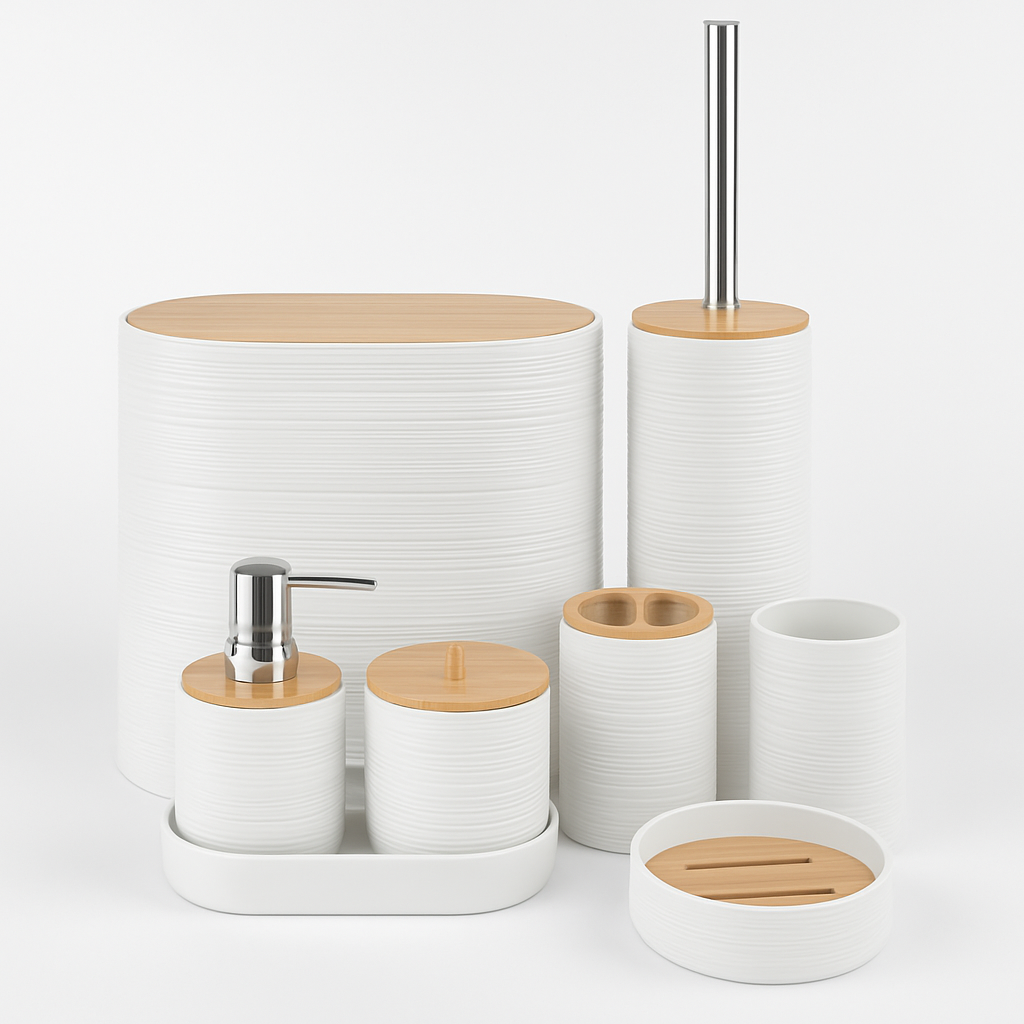 Bathroom Accessories Set with Dispenser & Holder