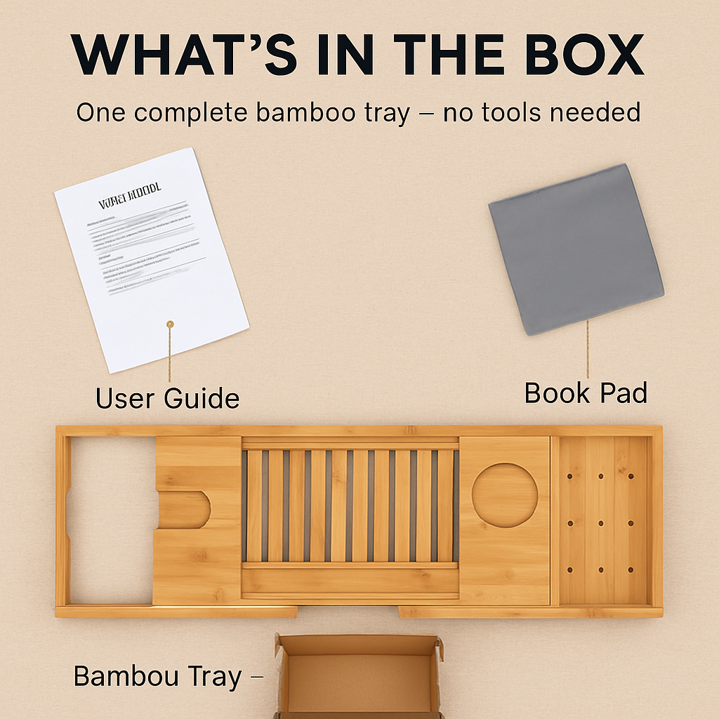 Bathtub Caddy Tray Crafted Bamboo Bath Tray Table Extendable Reading Rack Tablet Phone Holder Wine Glass Holder Shelf Desk Bathroom Spa