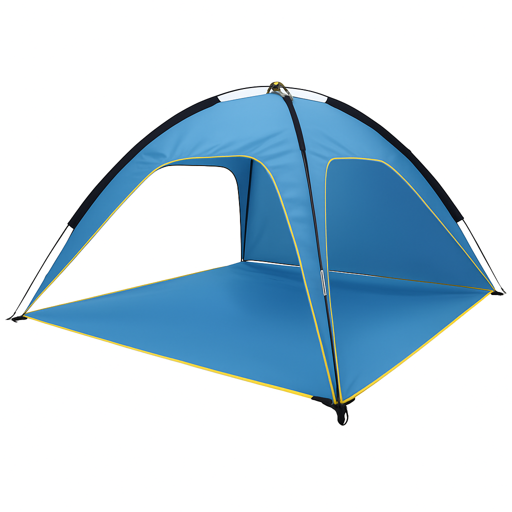 Beach Tent Outdoor Waterproof Tent Canopy for 4-6 Person with 3 Door Openings Carrying Bag UPF50+ Easy Setup for Beach Picnic Camping Hiking Adventure