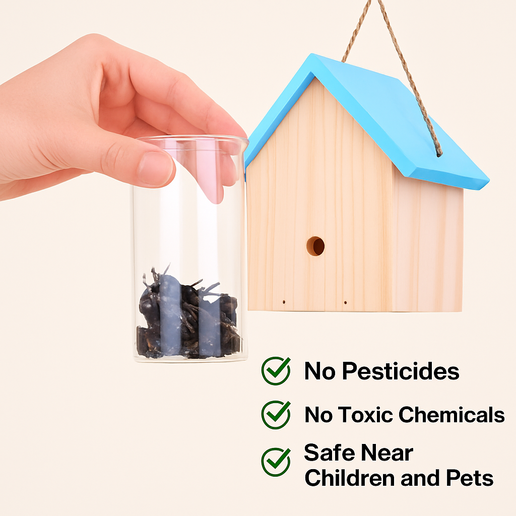 Wood Carpenter Bee Trap for Outdoor Pine Wood - Hanging