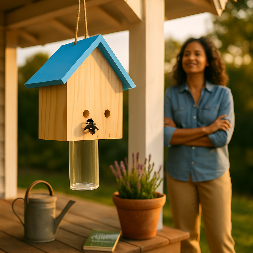 Wood Carpenter Bee Trap for Outdoor Pine Wood - Hanging