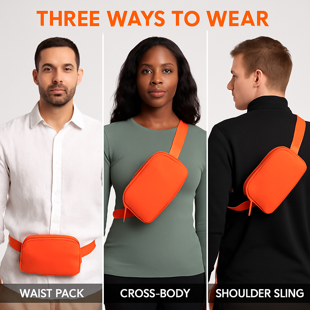 Sport Fanny Pack Unisex Waist Pouch Belt Bag Purse Chest Bag