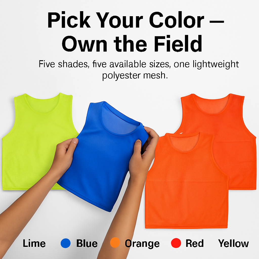 5Pcs Mesh Scrimmage Vests for Team Sports