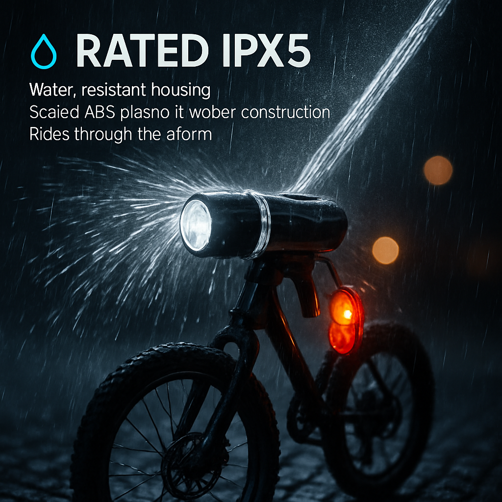 Bike Front and Rear Light Set for Secure Handlebar Mounting