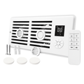 Register Booster Fan Smart AC Vent Booster Fan Fits 4" x 10" Register Holes with 3 Modes 10 Speeds 2H/4H Timer LCD Screen 2 Scent Diffuser Slots Remot