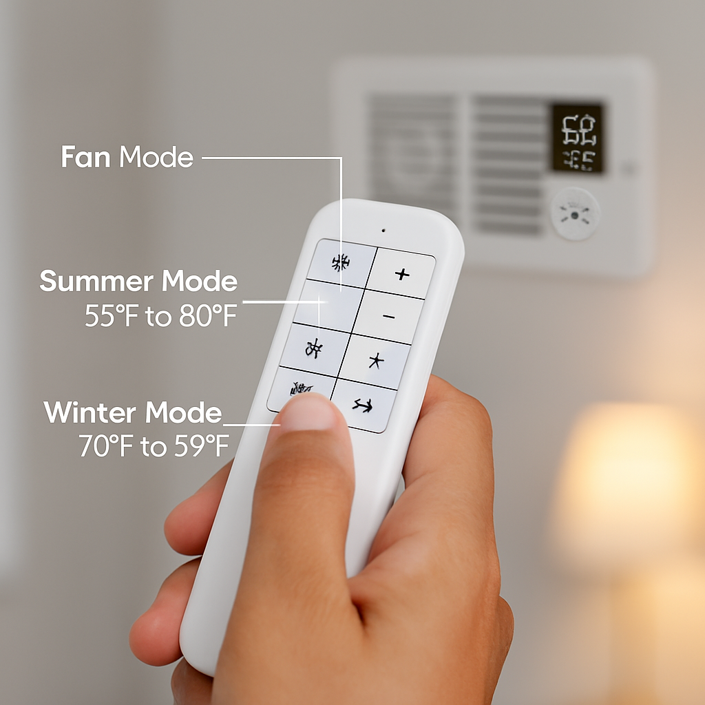 Register Booster Fan Smart AC Vent Booster Fan Fits 4" x 10" Register Holes with 3 Modes 10 Speeds 2H/4H Timer LCD Screen 2 Scent Diffuser Slots Remot