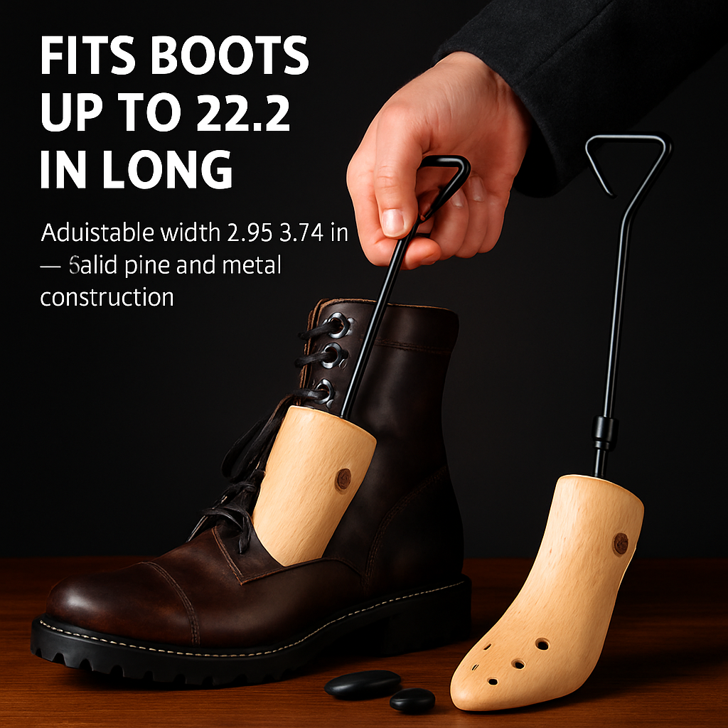 Boot Stretcher Adjustable Width Wooden Widener for Boots