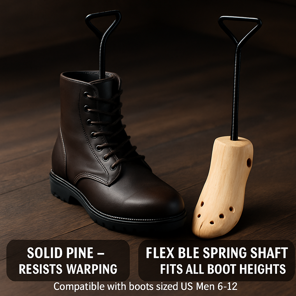 Boot Stretcher Adjustable Width Wooden Widener for Boots