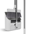 4-in-1 Upright Broom and Dustpan Set - Stainless Steel Handle