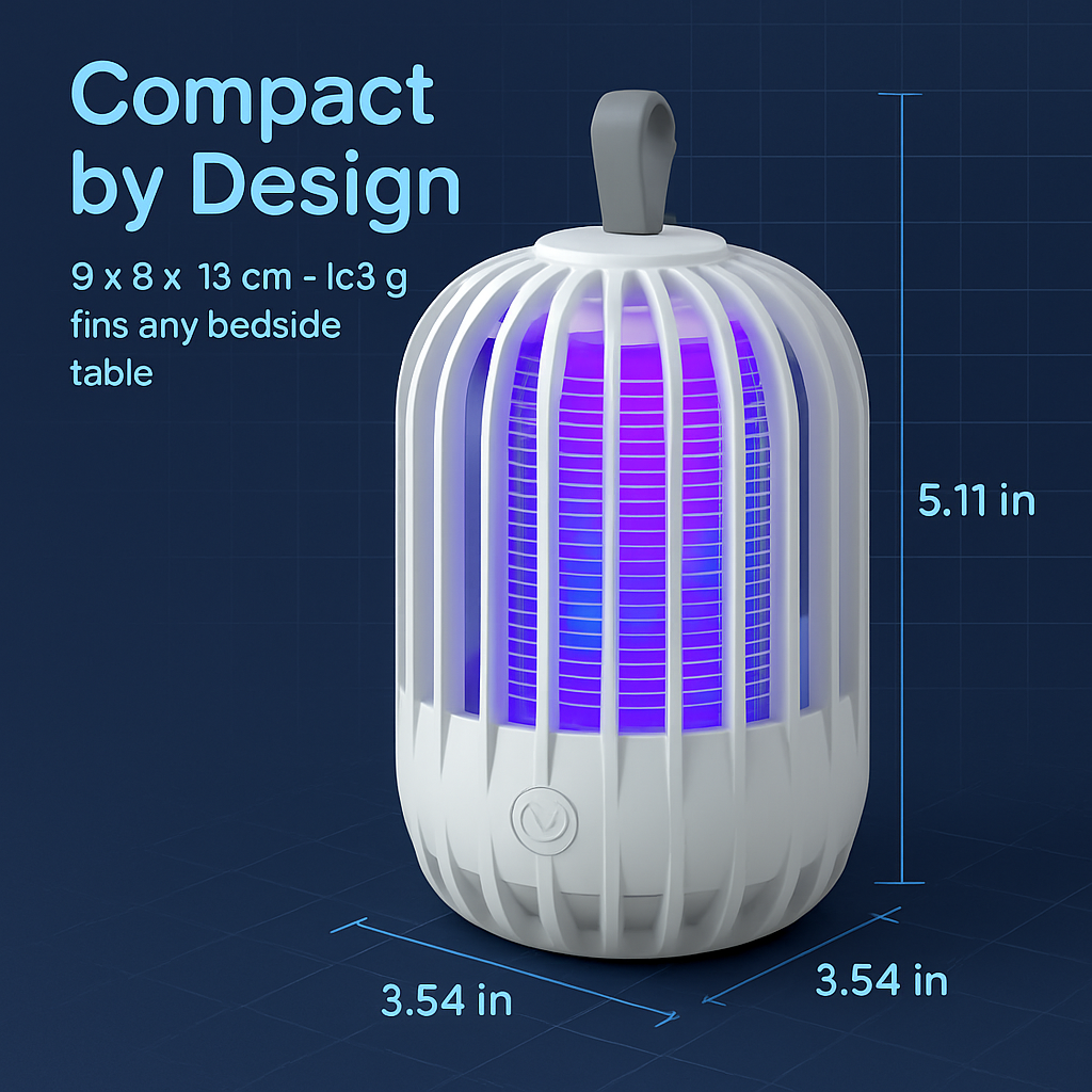 Cordless Indoor Bug Zapper Mosquito Lamp with Hanging Strap