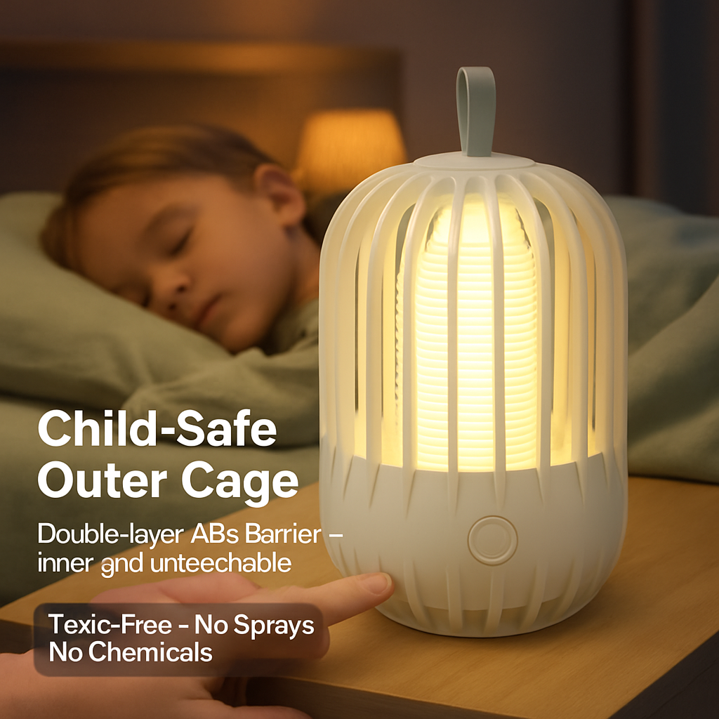 Cordless Indoor Bug Zapper Mosquito Lamp with Hanging Strap