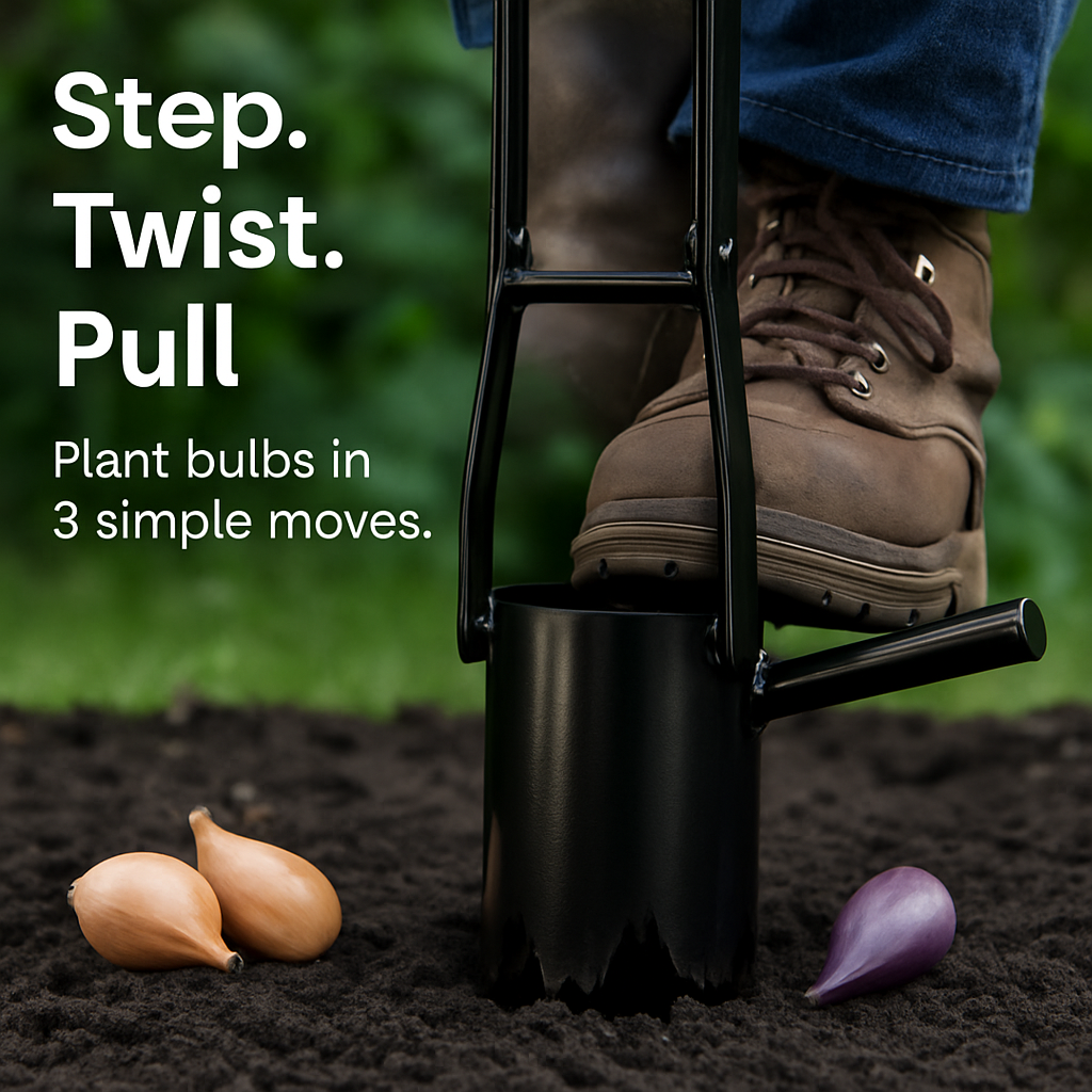 Bulb Planter Tool with Long Handle for Easy Planting
