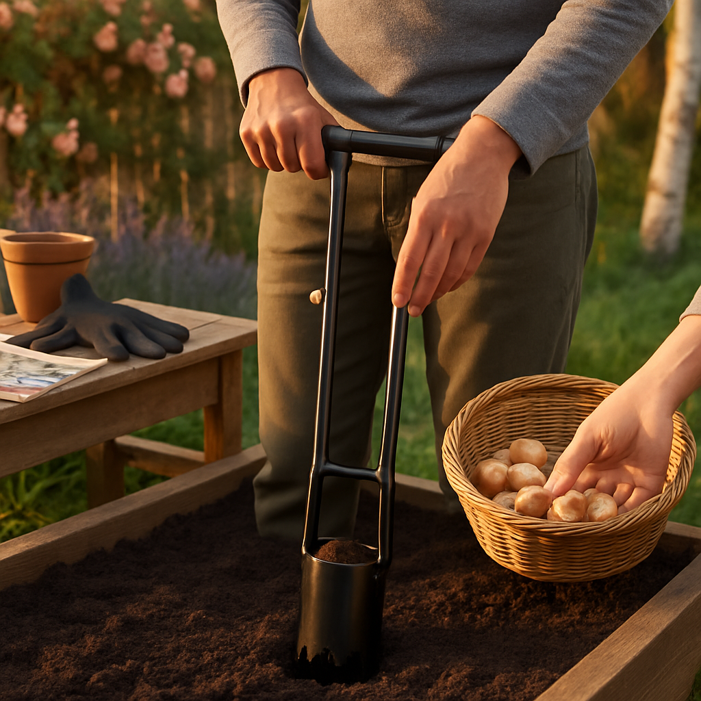 Bulb Planter Tool with Long Handle for Easy Planting