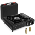 Portable Camping Stove with Dual Fuel and Piezo Ignition