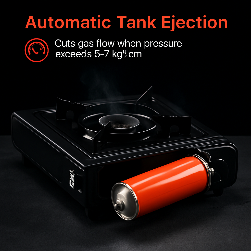 Portable Camping Stove with Dual Fuel and Piezo Ignition