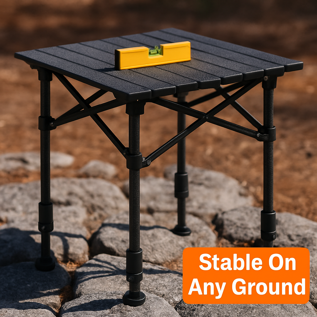 Portable Folding Camping Table With Adjustable Height