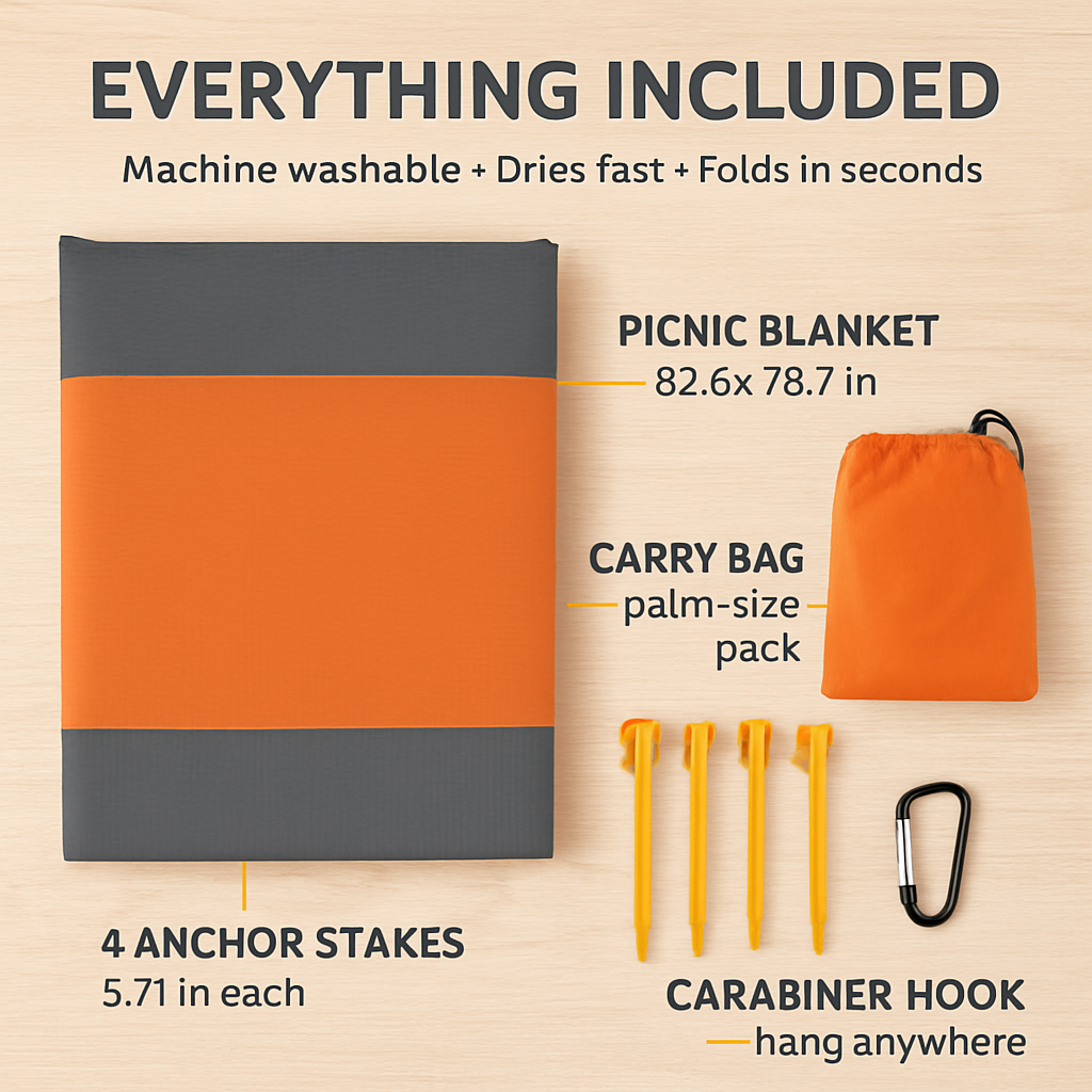Foldable Picnic Blanket: Sand-Proof & Water-Resistant