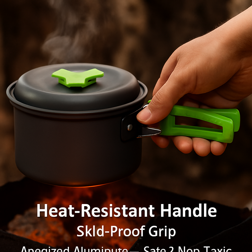 Camping Cookware Set: Pot, Pan & Bowls for Outdoor Cooking