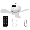 2-in-1 Camping Fan with Lantern and Carabiner
