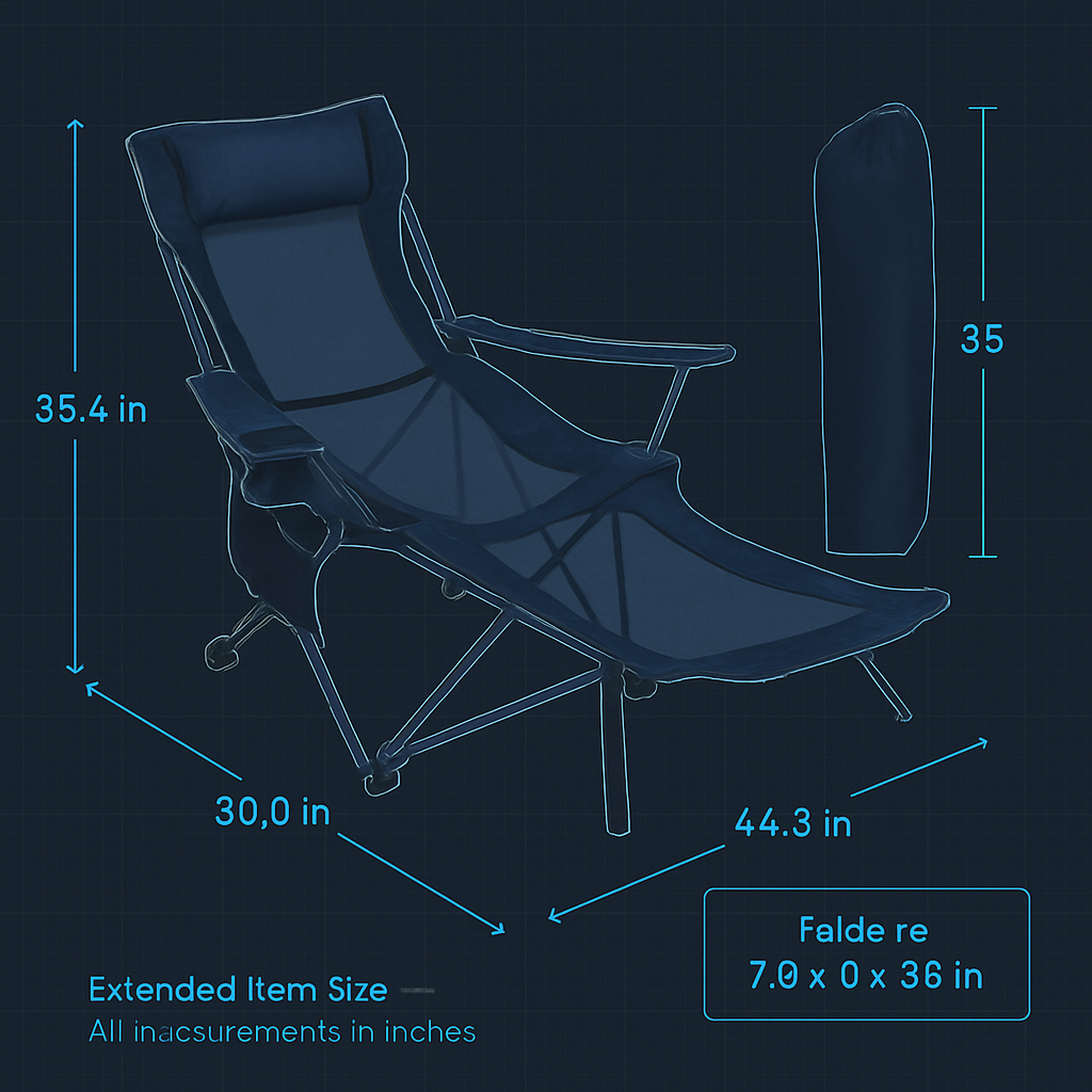 Foldable Camping Chair with Cup Holder & Side Pocket