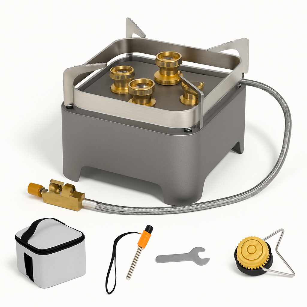 Portable Camping Stove with Windproof Burner for Outdoors