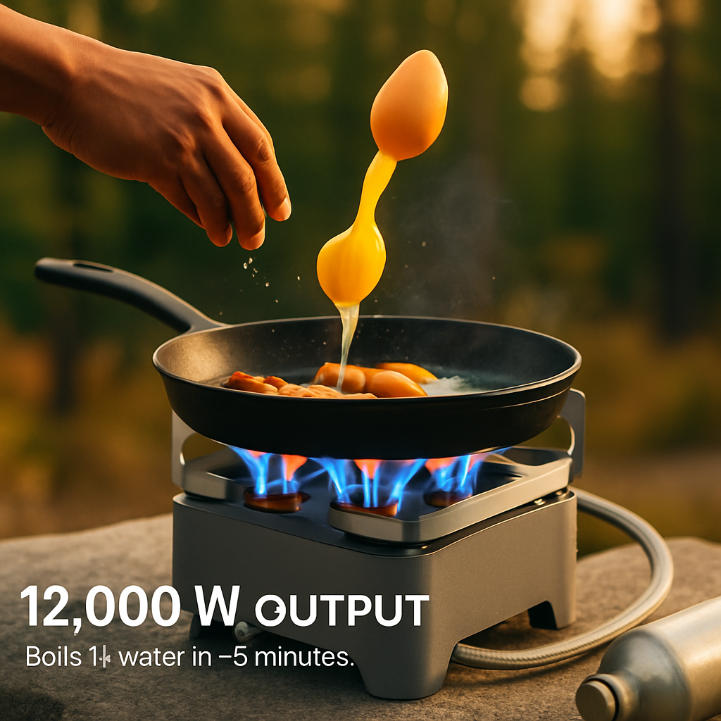 Portable Camping Stove with Windproof Burner for Outdoors
