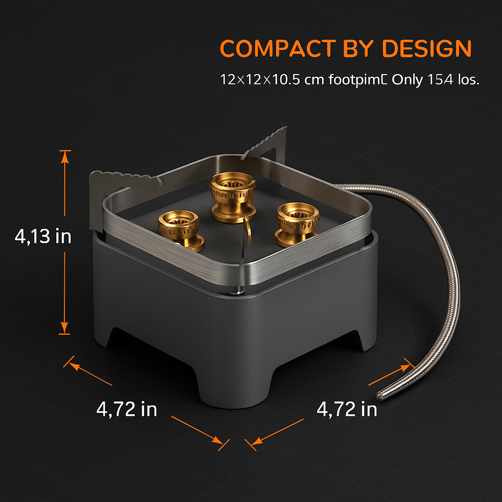 Portable Camping Stove with Windproof Burner for Outdoors