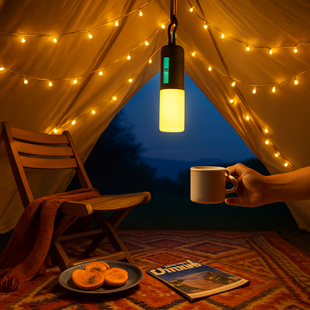4-in-1 Camping String Light for Indoor and Outdoor Use