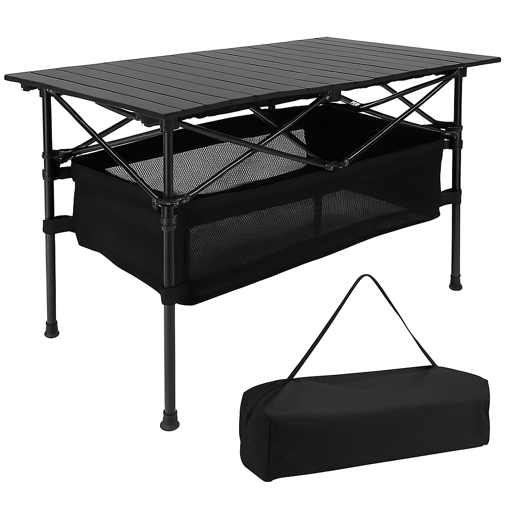 Folding Camping Table – Portable Roll-Up Picnic Desk