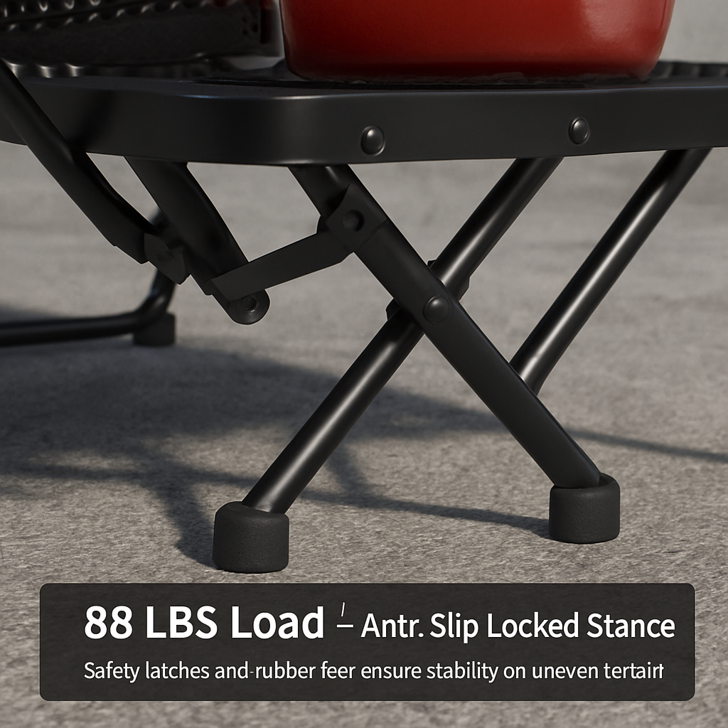 Foldable Camping Table with Dual Side Trays for Outdoors