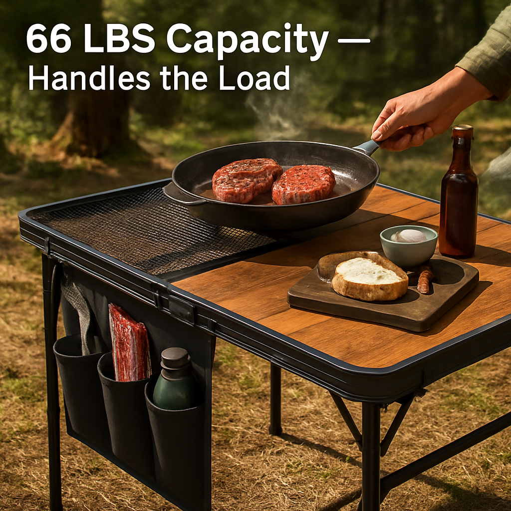 Foldable Camping Table for Outdoors, Lightweight Aluminum