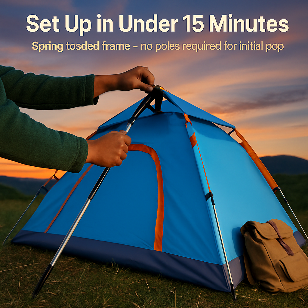 Camping Tent for 4-5 People – Foldable Waterproof