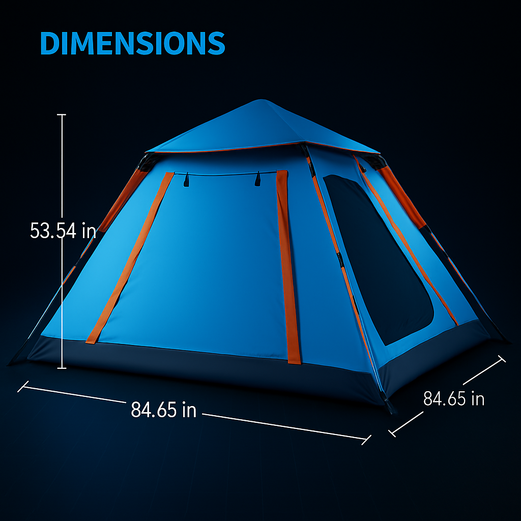 Camping Tent for 4-5 People – Foldable Waterproof