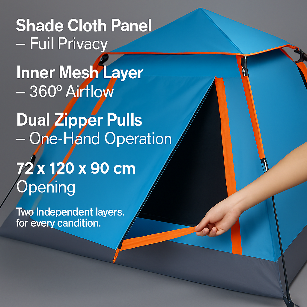 Camping Tent for 4-5 People – Foldable Waterproof