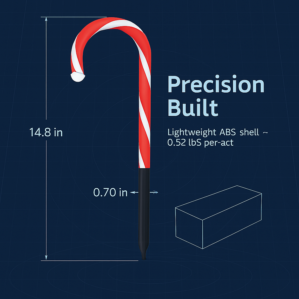 Candy Cane Solar Light for Garden and Patio Decor