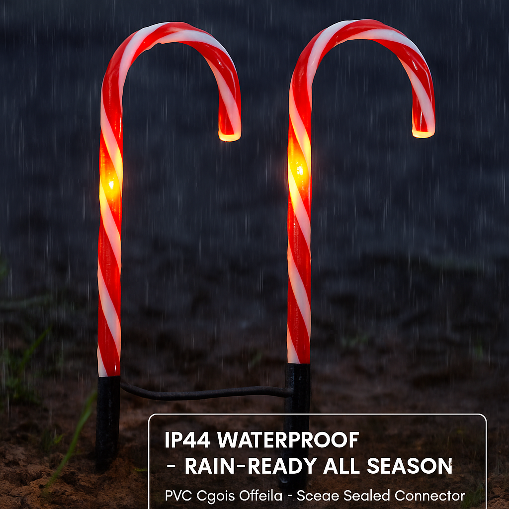 Candy Cane Christmas Lights with 12 Candies