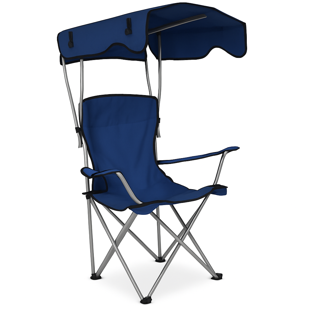 Foldable Beach Canopy Chair with Cup Holder