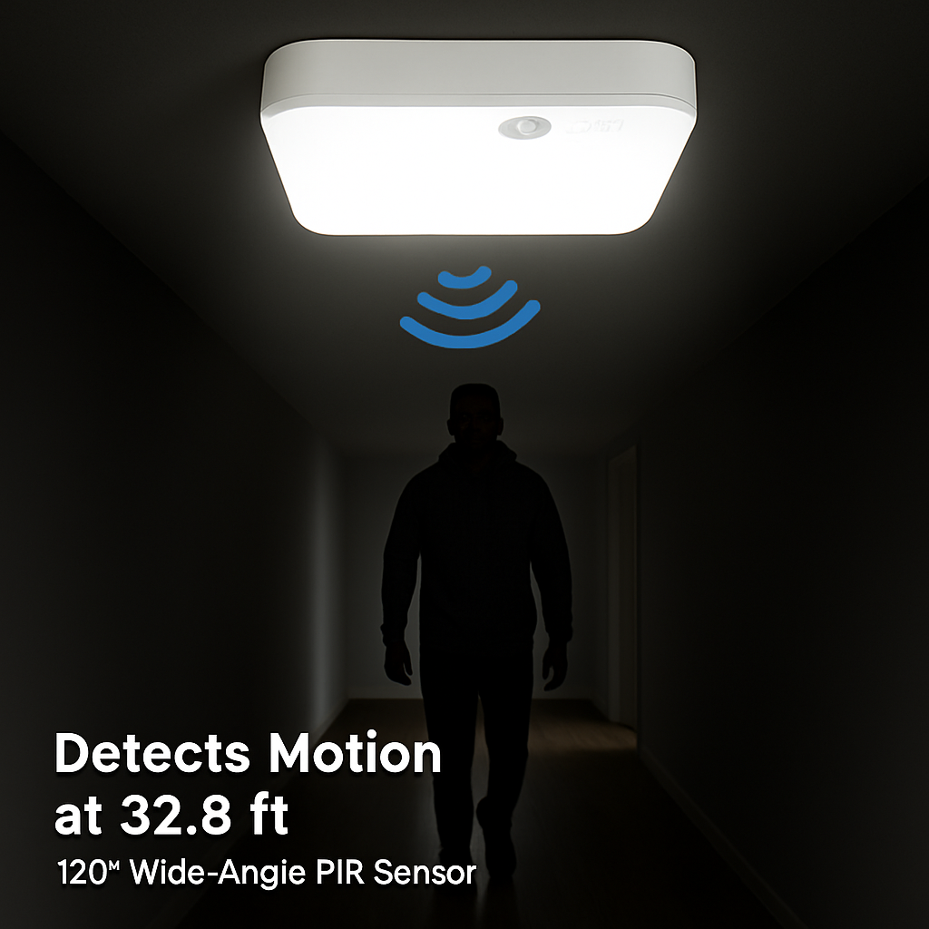 Motion Sensor Ceiling Light with Remote Rechargeable