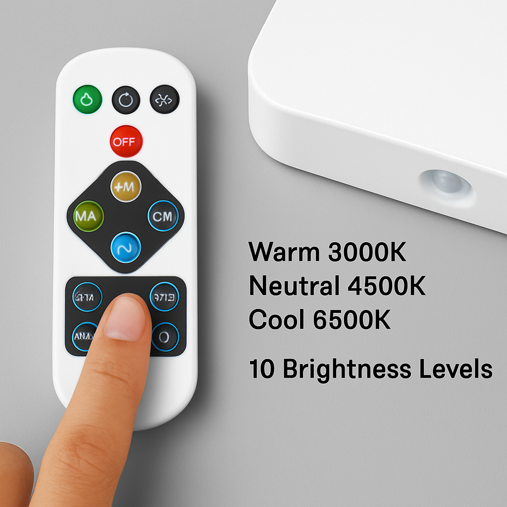Motion Sensor Ceiling Light with Remote Rechargeable