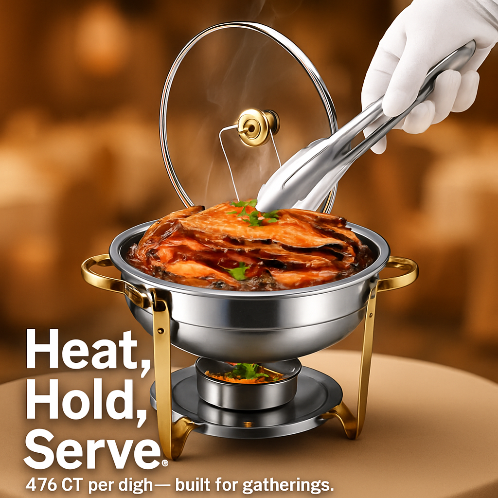 Chafing Dish Buffet Set - Round Stainless Steel