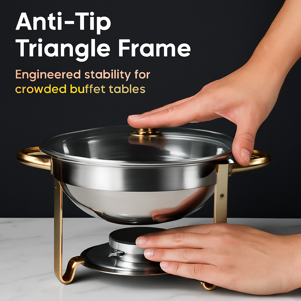 Chafing Dish Buffet Set - Round Stainless Steel