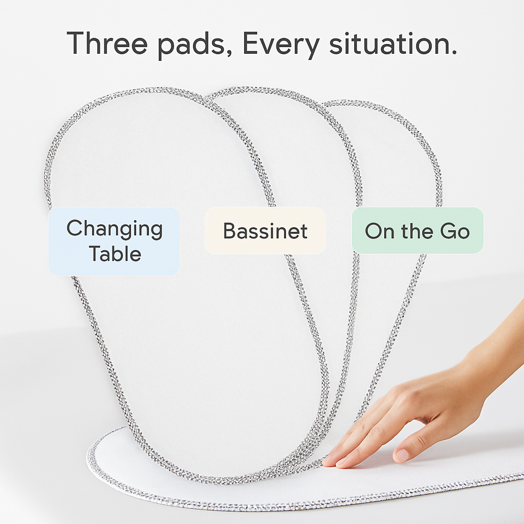 Waterproof Changing Pad Liners - Washable Cotton Surface