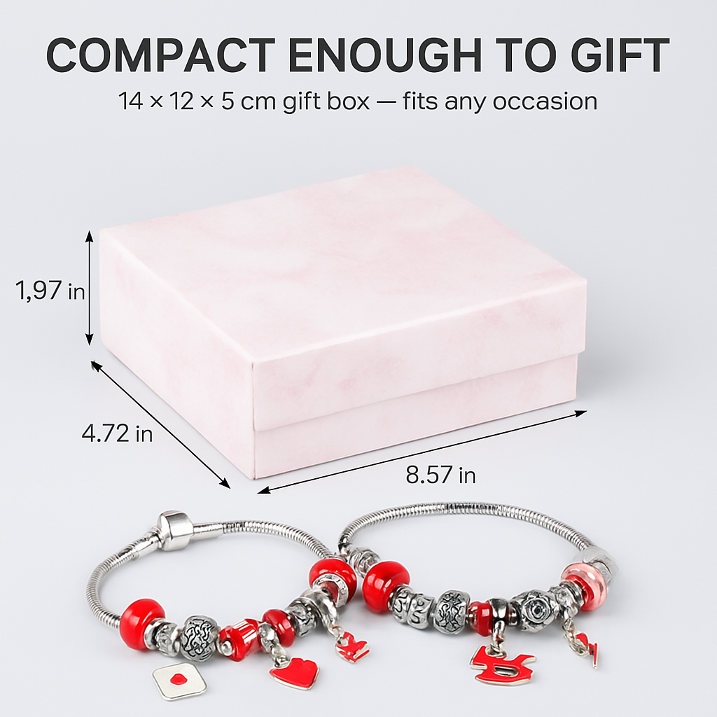 Charm Bracelet Making Kit - 66 Pcs DIY Beads Set