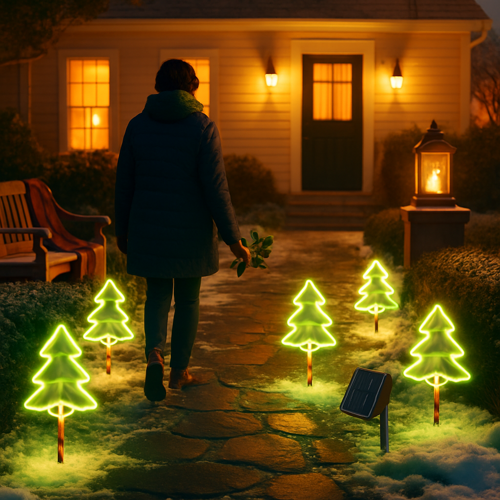 5Packs Christmas Outdoor Pathway Light With 8 Modes IP44 Waterproof Xmas Decoration Stake Light Tree Candy Light For Garden Lawn Porch Yard Driveway