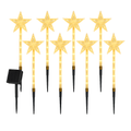 8Pack Christmas Solar Stake Light 64LED Beads Star-Shaped Pathway Lights With 8 Lighting Modes IP64 Waterproof Xmas Decoration For Garden Patio Yard P
