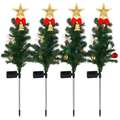Solar Christmas Tree Lights for Pathway and Garden Decor