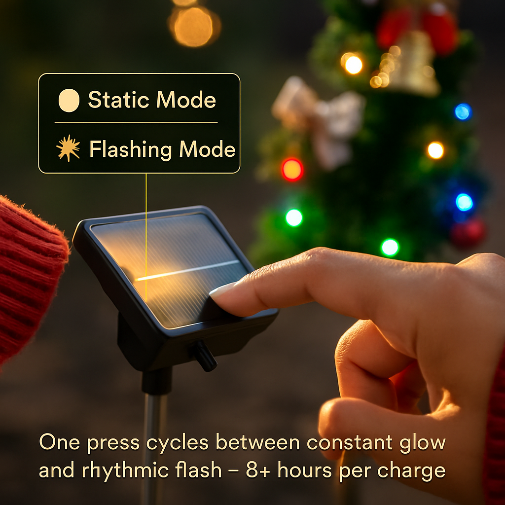 Solar Christmas Tree Lights for Pathway and Garden Decor