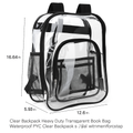 Clear Heavy-Duty Transparent Backpack for Work & College