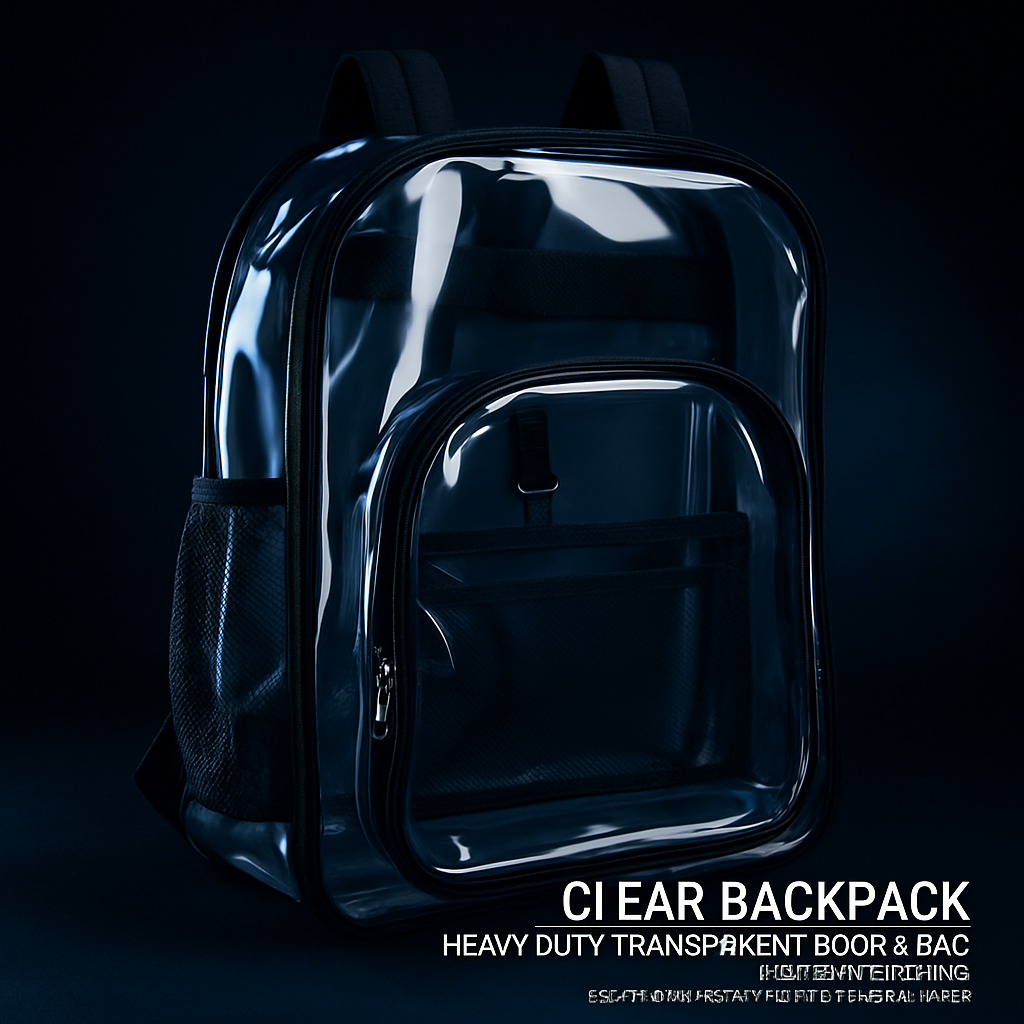 Clear Heavy-Duty Transparent Backpack for Work & College