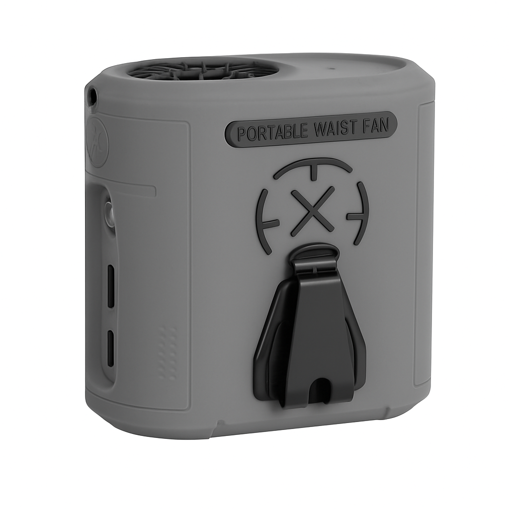 Portable 5-in-1 Waist Clip Fan with 5 Speeds and Light